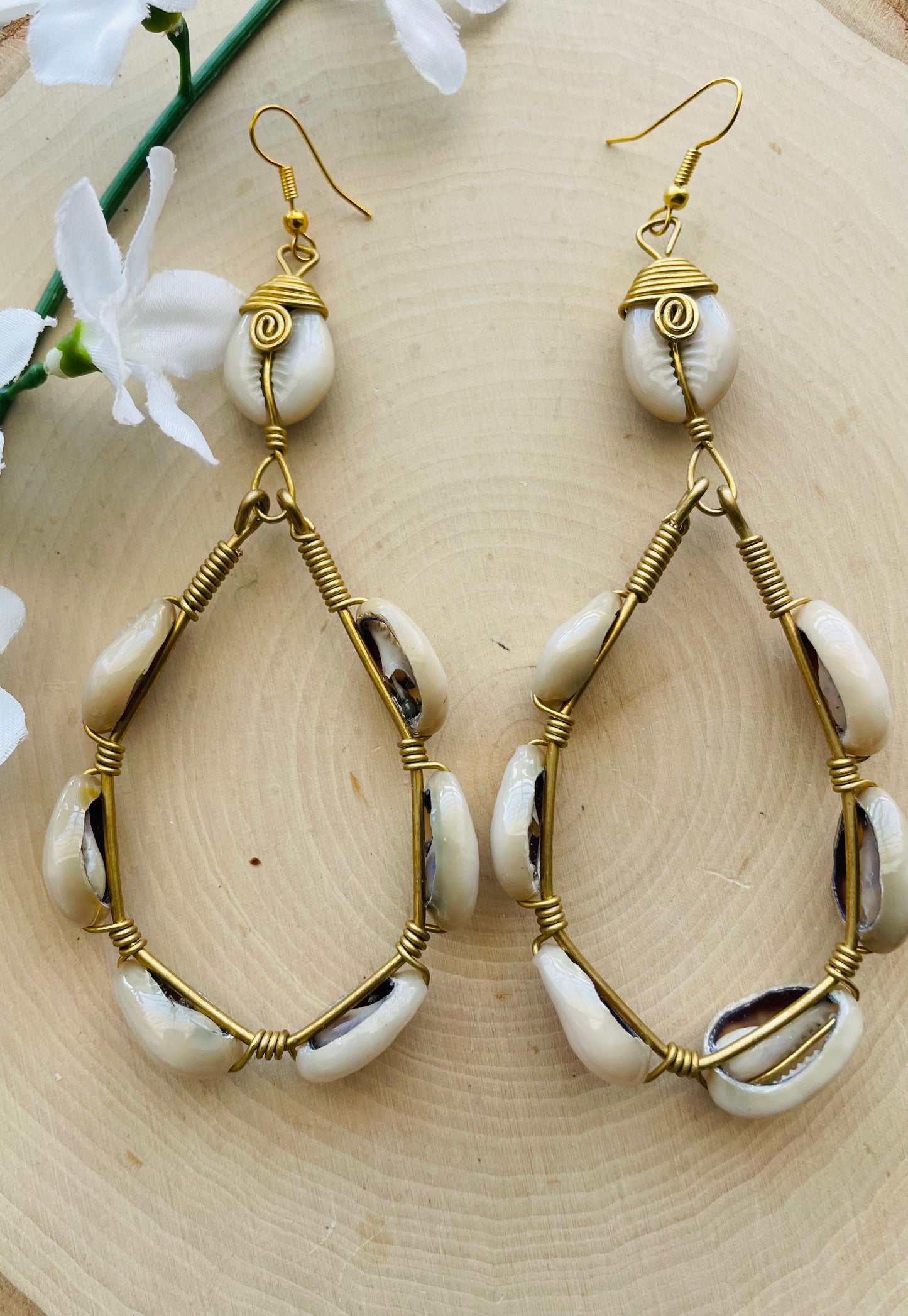 Ama Cowrie Earrings