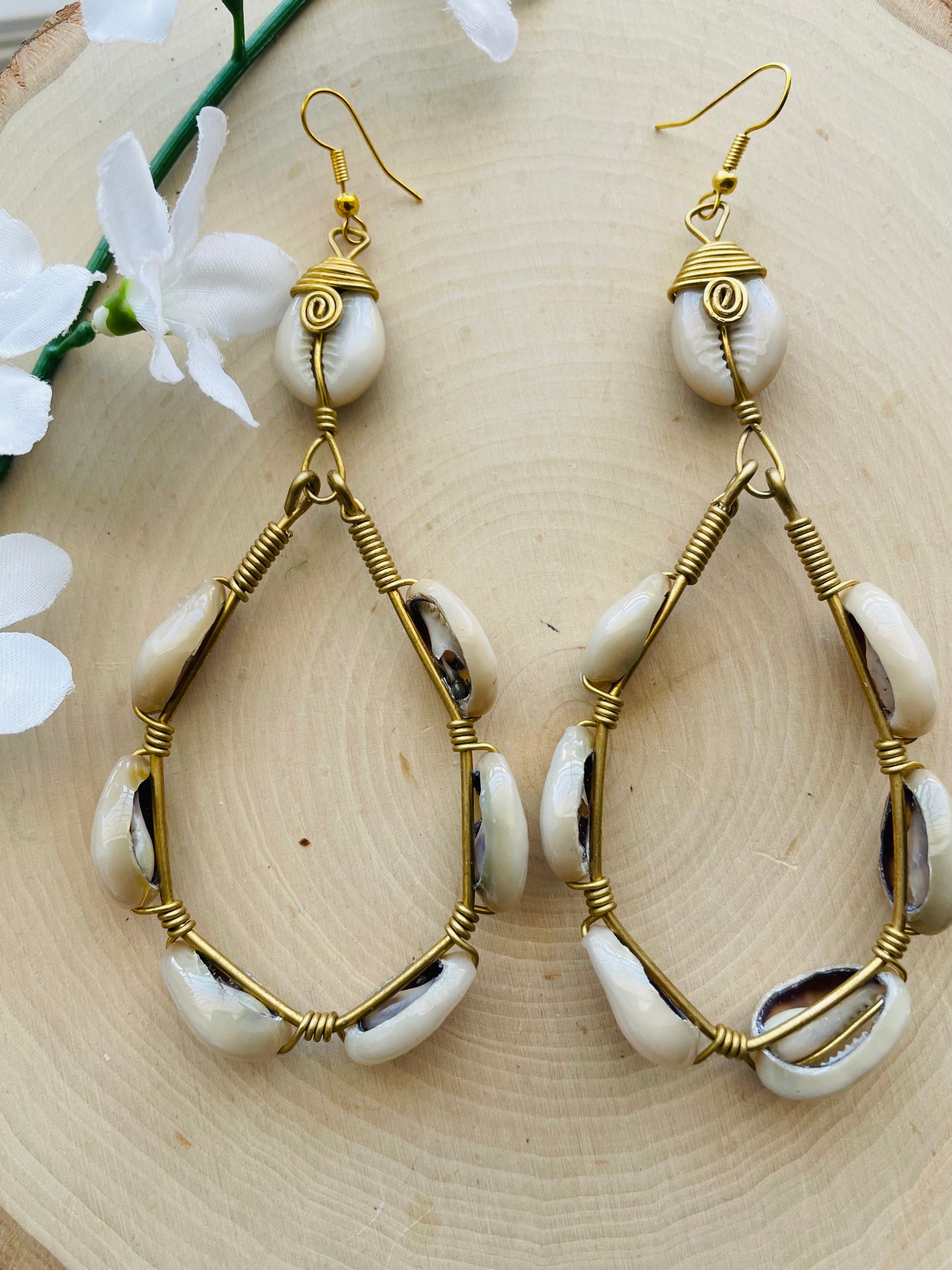 Ama Cowrie Earrings