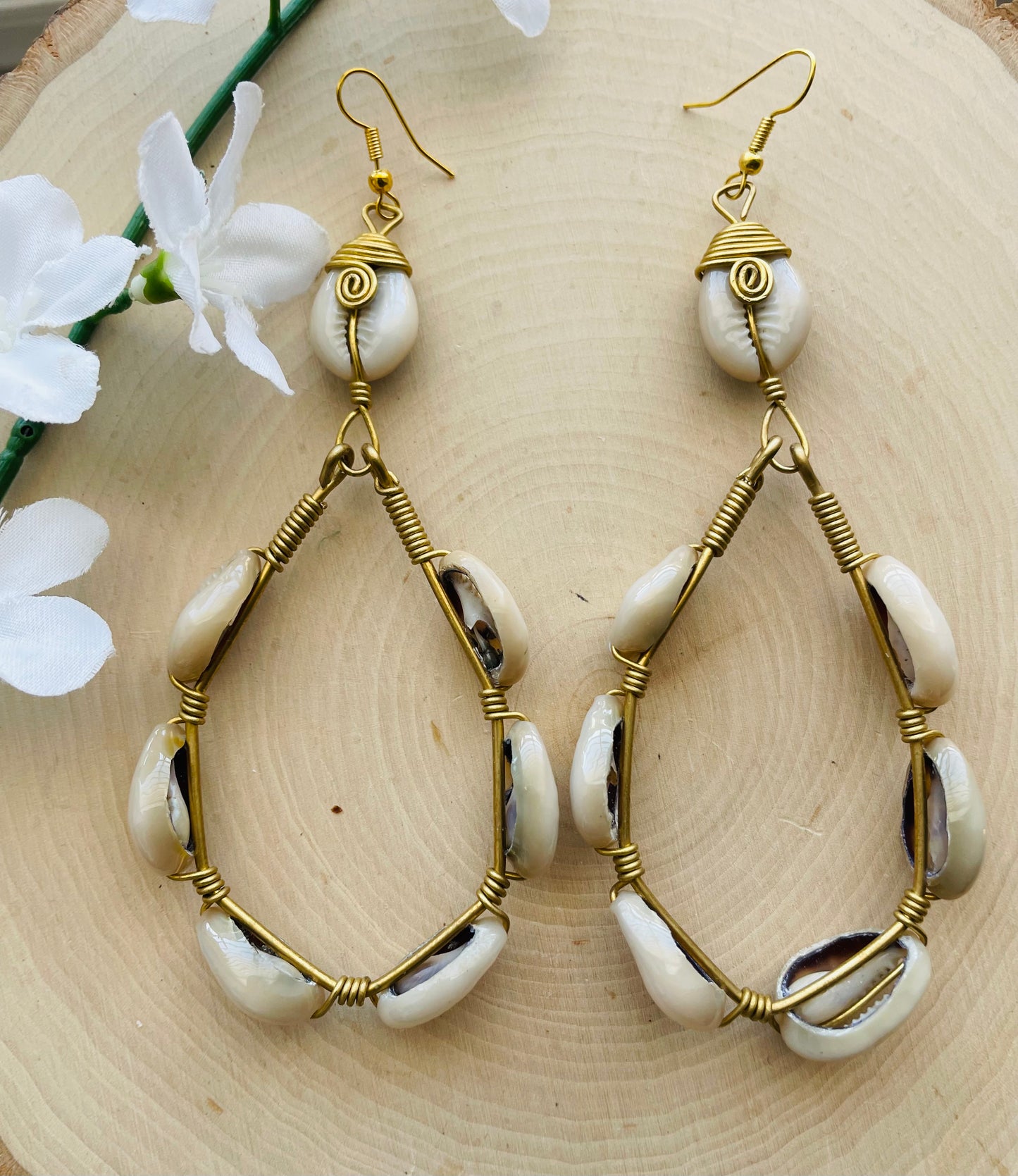 Ama Cowrie Earrings