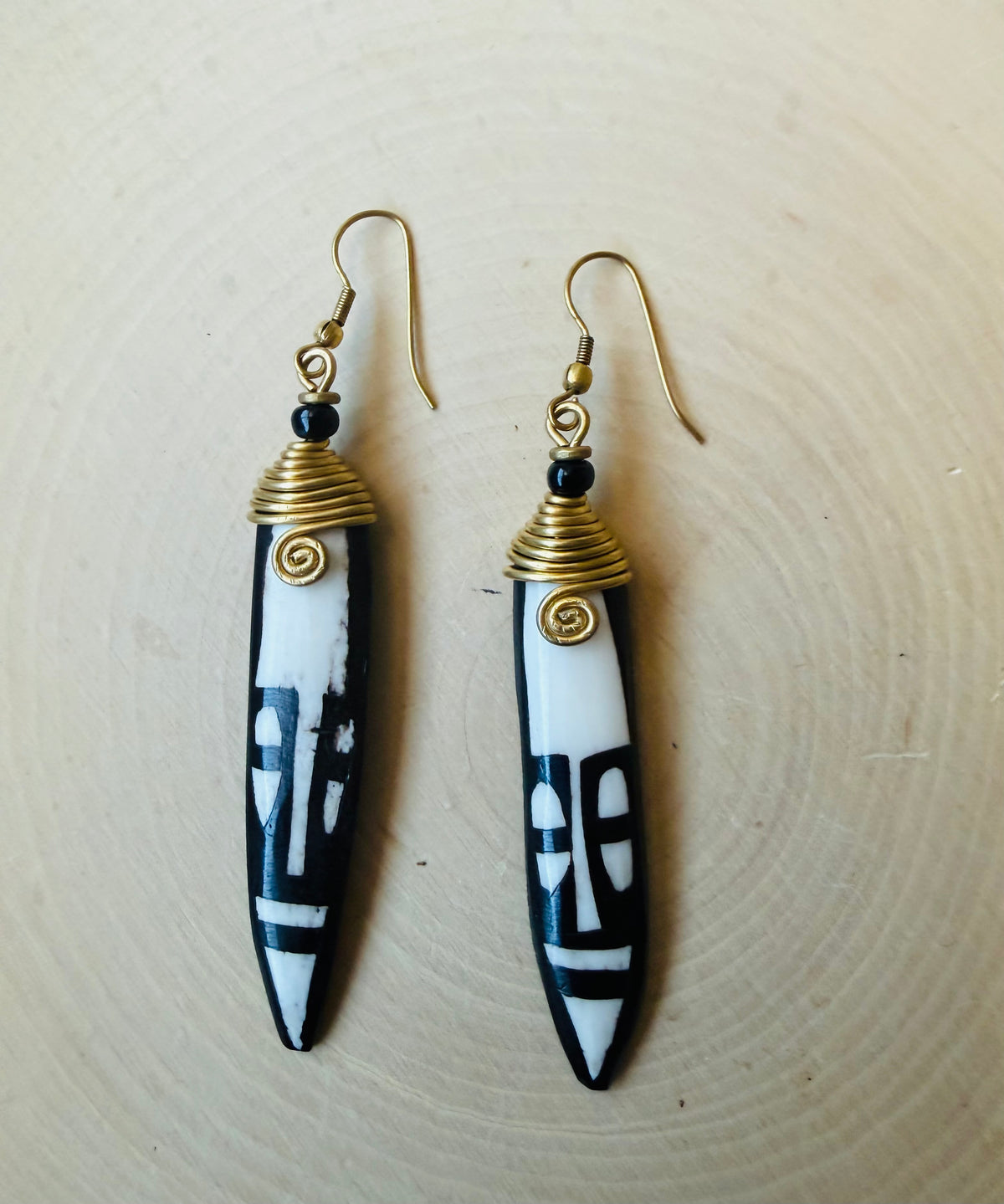 African mask earrings
