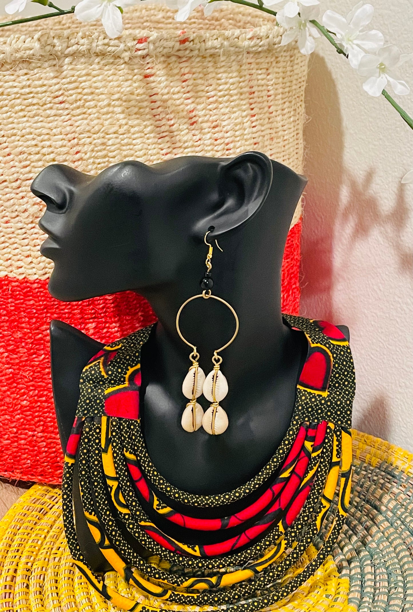 Cowrie Dream Catcher Earrings