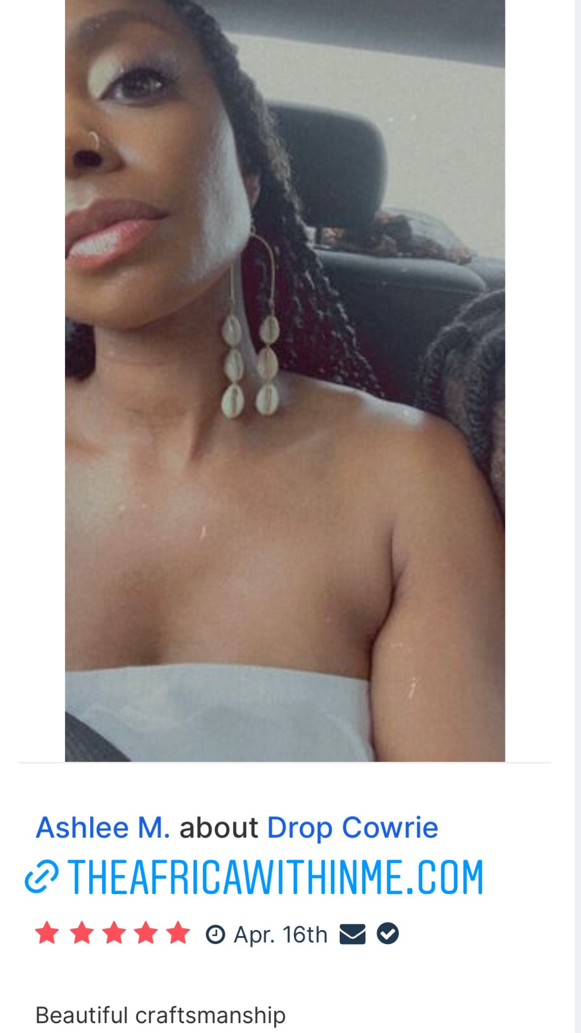 Drop Cowrie Earrings