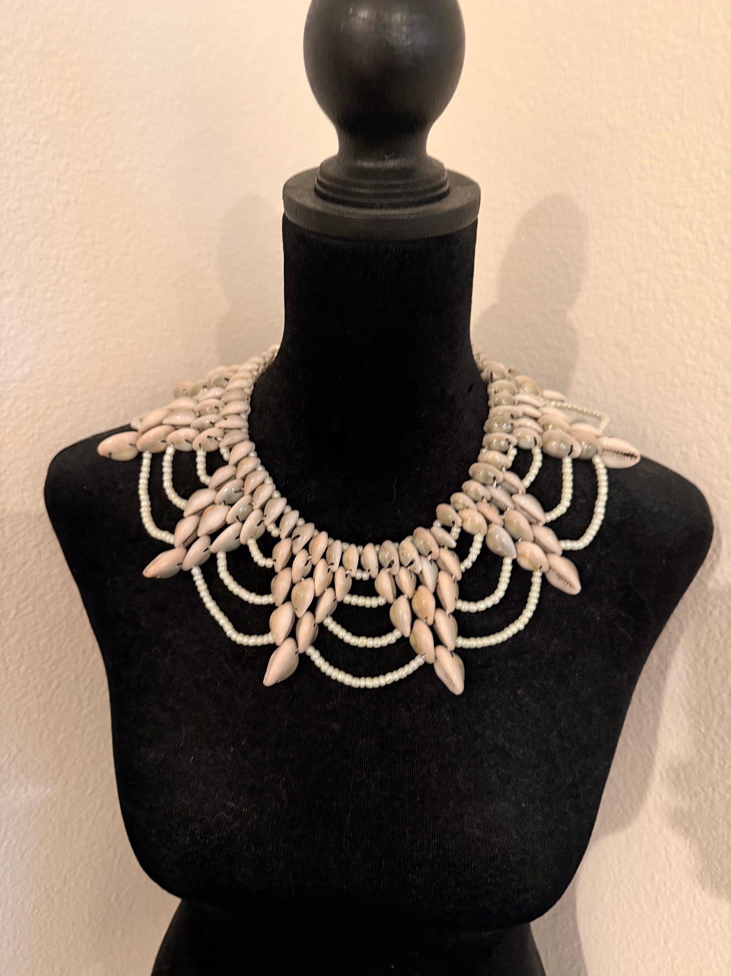 Sheeba Cowrie statement necklace