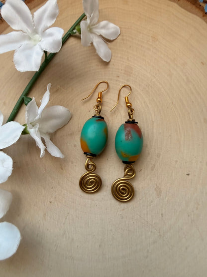 Cosmos Brass Earrings