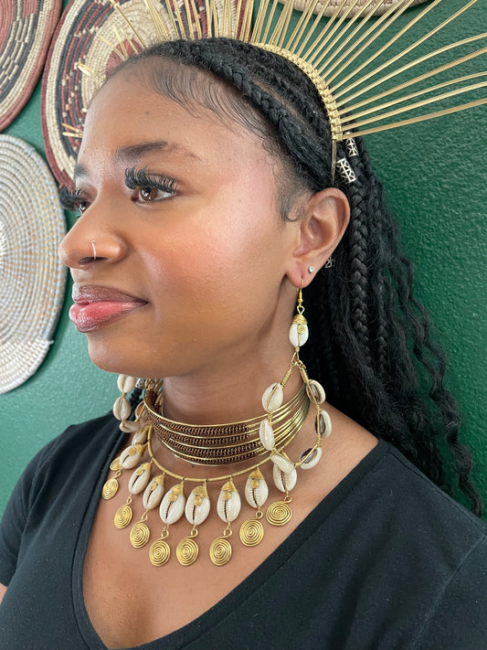 Ama Cowrie Earrings
