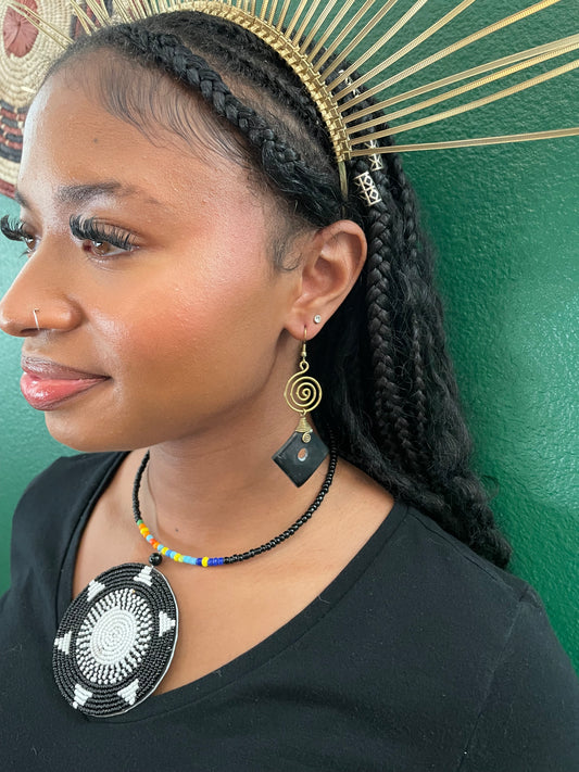 The Golden Ratio Black Earrings