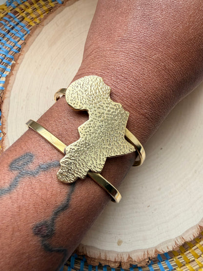 Africa Brass 3/4 cuff Bracelet
