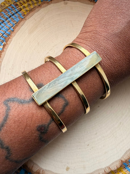 Noir Mixed Brass 3/4  Bracelet - Adjustable