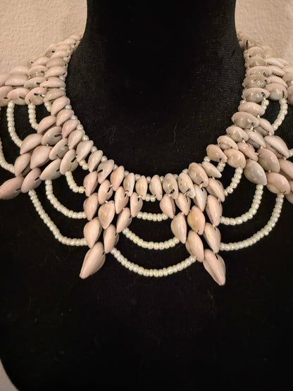 Sheeba Cowrie statement necklace