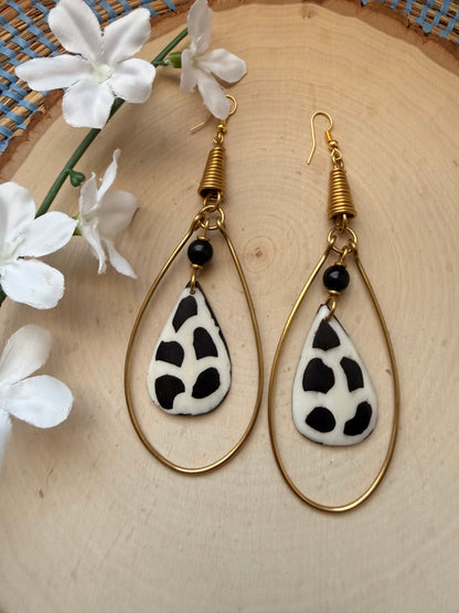 Scarab Brass Earrings