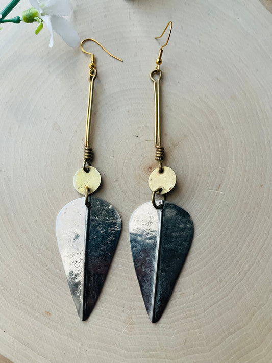 Leaf Aluminum Earrings-  clearance