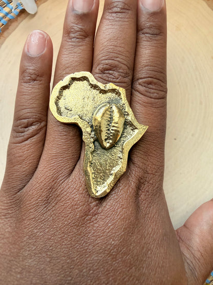 Africa Cowrie Ring