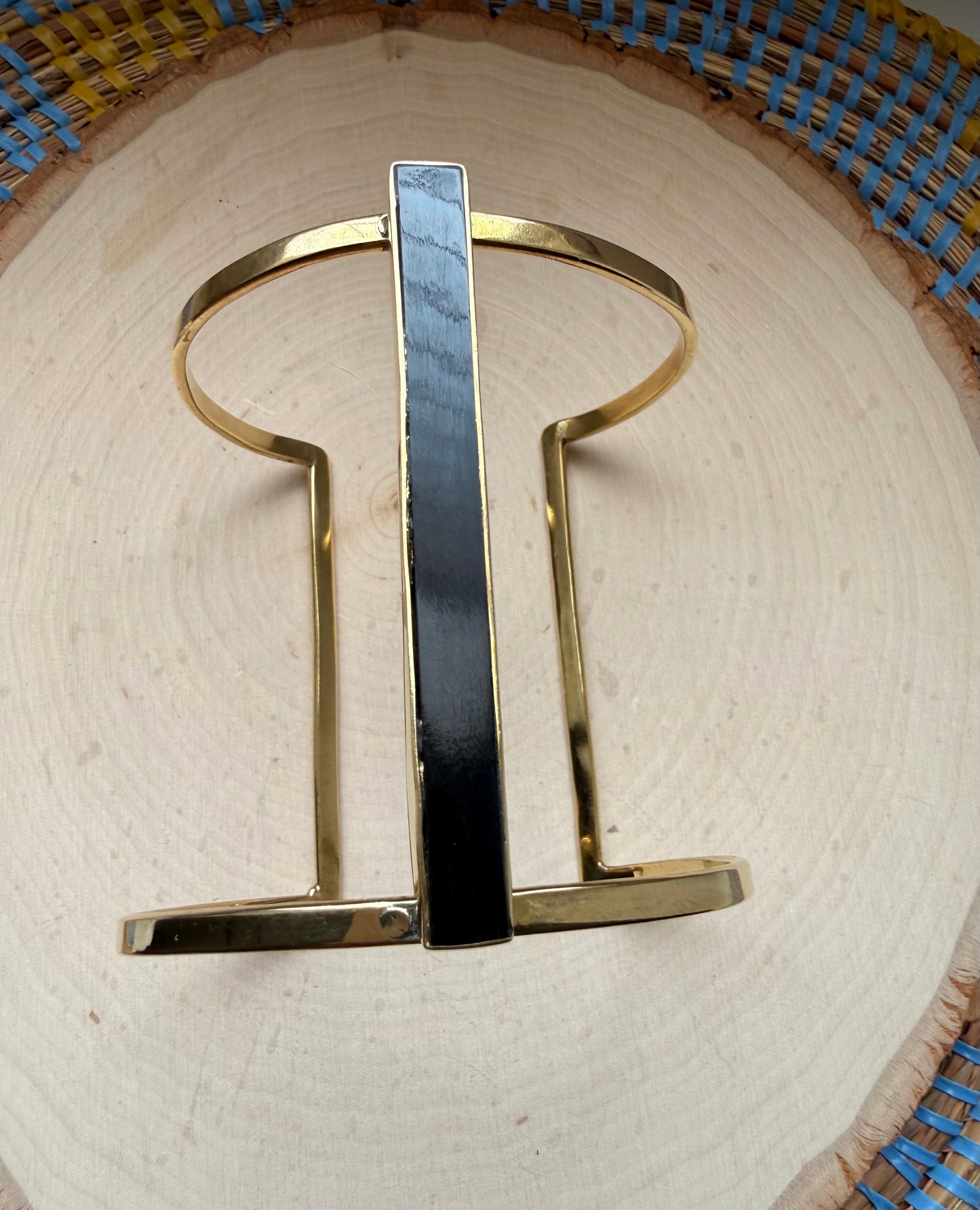 Noir Brass 3/4  Bracelet - Adjustable