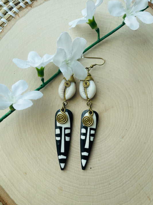 African Mask Earrings