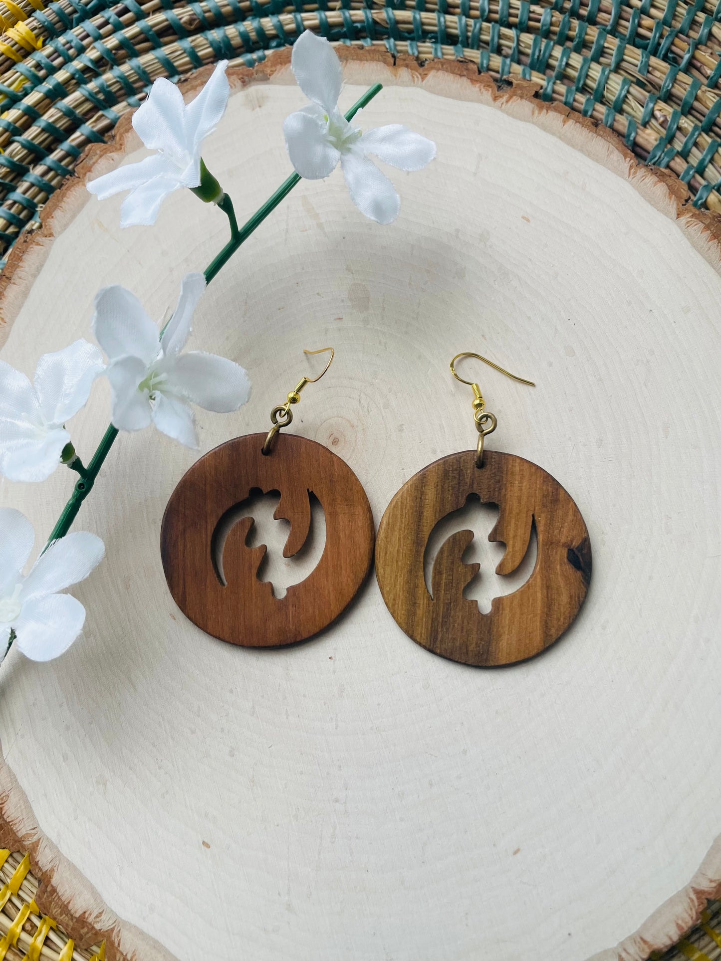 Gye Name Wooden Earrings