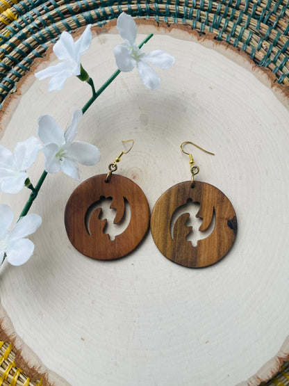 Gye Name Wooden Earrings