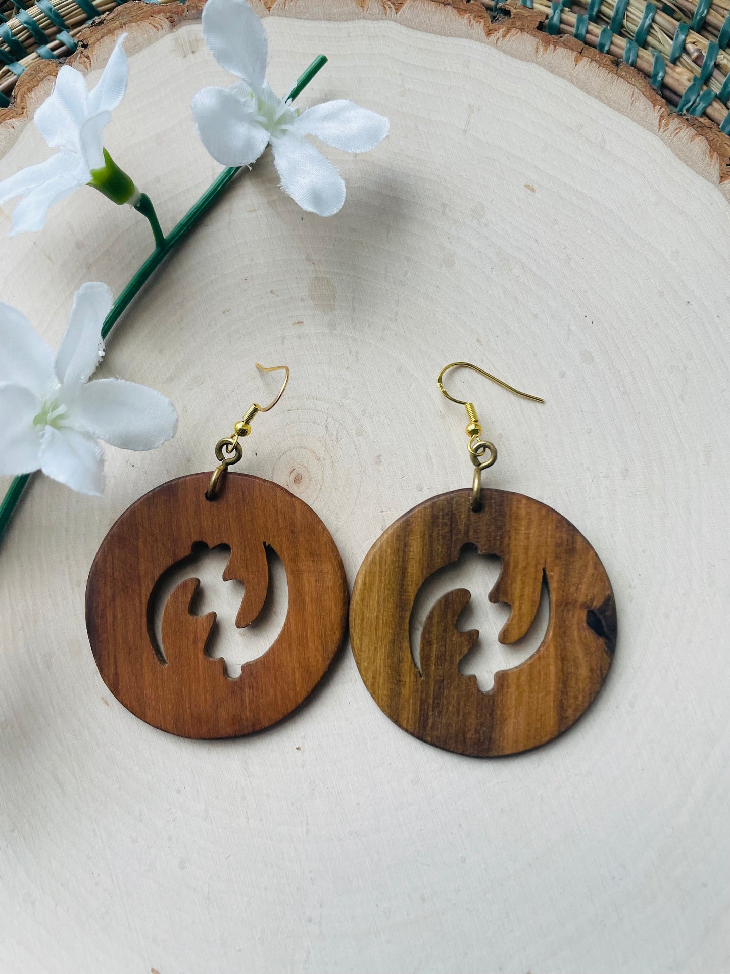 Gye Name Wooden Earrings