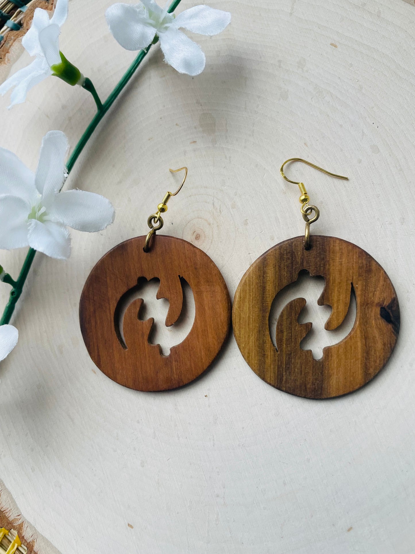 Gye Name Wooden Earrings