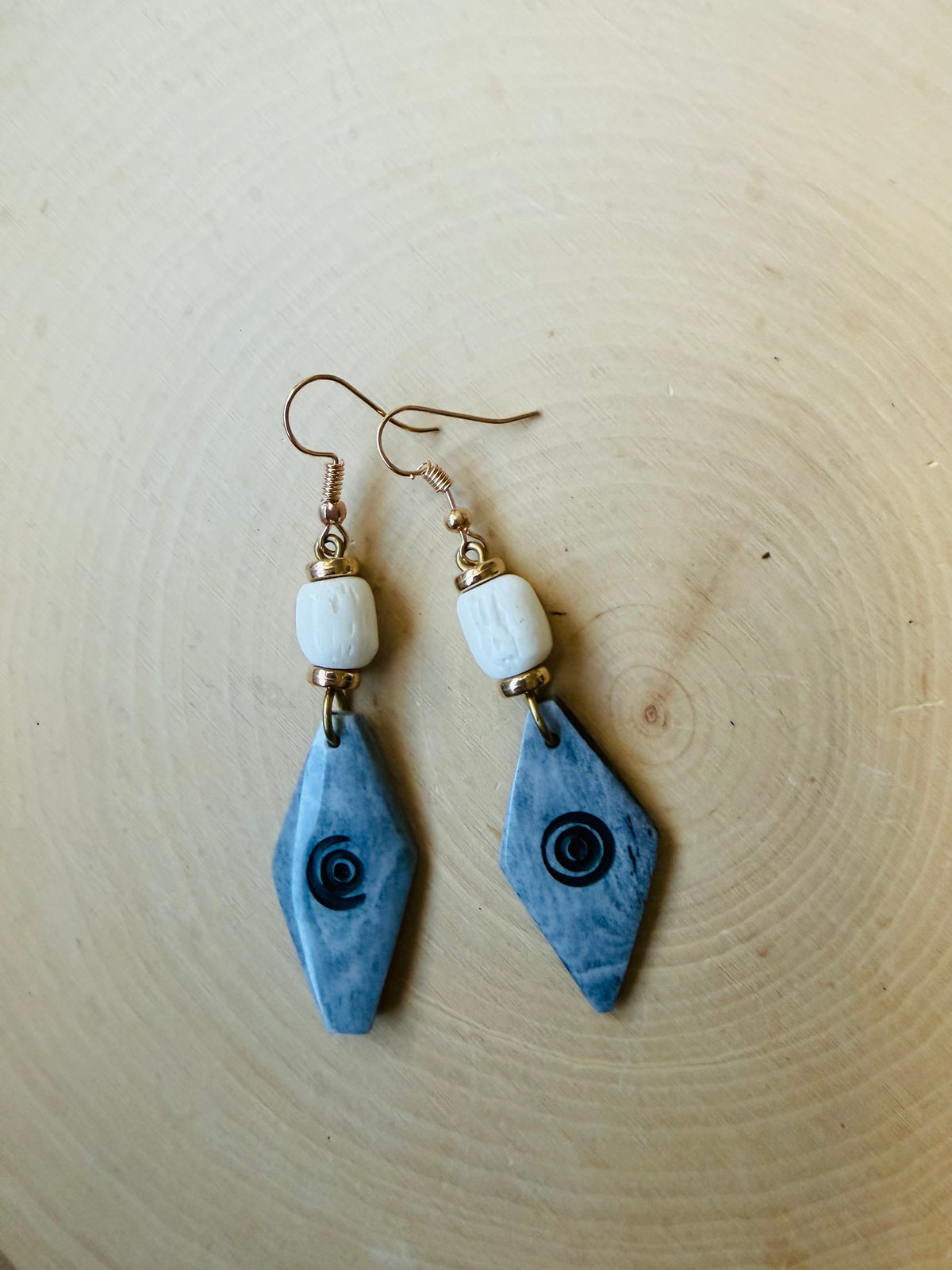 Diamond spiral earrings