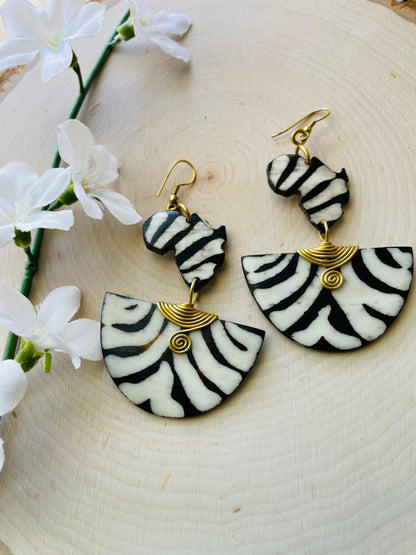 Africa shaped pharaoh  Brass Earrings