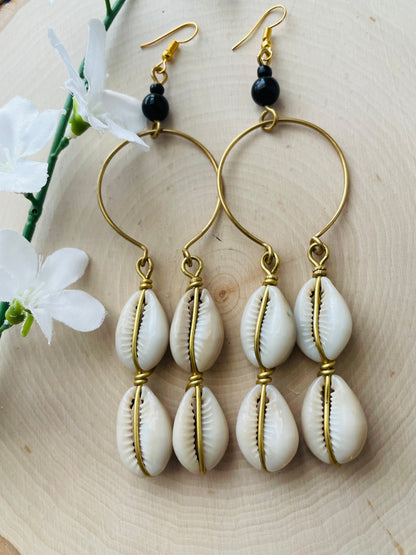 Cowrie Dream Catcher Earrings