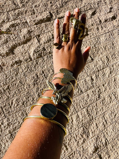 Africa Brass 3/4 cuff Bracelet