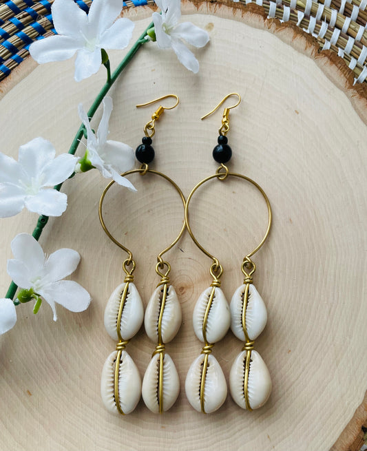 Cowrie Dream Catcher Earrings