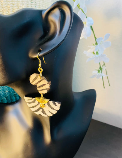 Africa shaped pharaoh  Brass Earrings