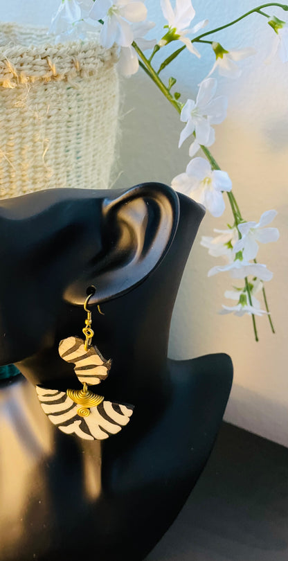 Africa shaped pharaoh  Brass Earrings